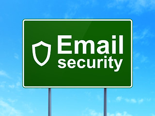 Image showing Privacy concept: Email Security and Contoured Shield on sign
