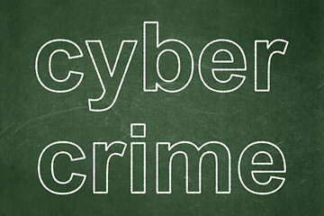 Image showing Security concept: Cyber Crime on chalkboard background