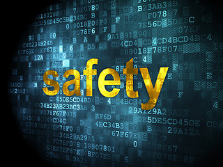 Image showing Protection concept: Safety on digital background