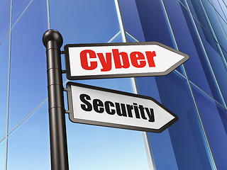 Image showing sign Cyber Security on Building background