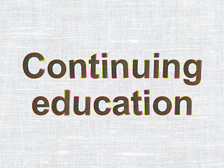 Image showing Continuing Education on fabric background