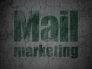 Image showing Mail Marketing on grunge wall background