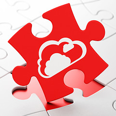 Image showing Cloud on puzzle background