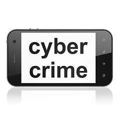 Image showing Safety concept: Cyber Crime on smartphone