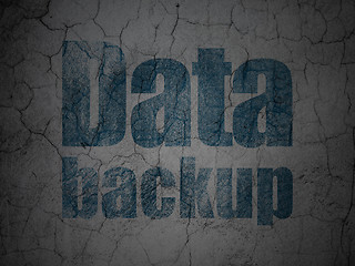 Image showing Information concept: Data Backup on grunge wall background