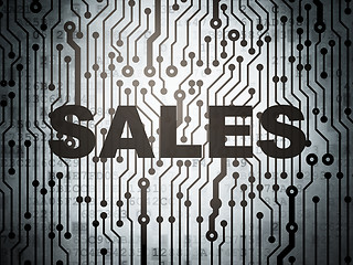 Image showing Marketing concept: circuit board with Sales