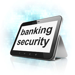 Image showing Safety concept: Banking Security on tablet pc computer