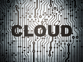 Image showing computing concept: circuit board with Cloud