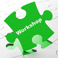 Image showing Education concept: Workshop on puzzle background