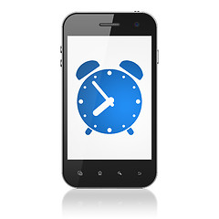 Image showing Time concept: Alarm Clock on smartphone