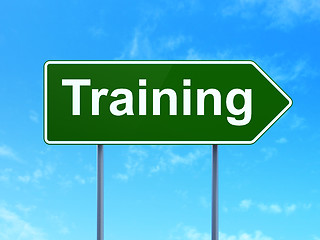 Image showing Education concept: Training on road sign background