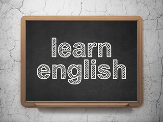 Image showing Education concept: Learn English on chalkboard background