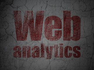 Image showing Webdesign concept: Web Analytics on grunge wall background