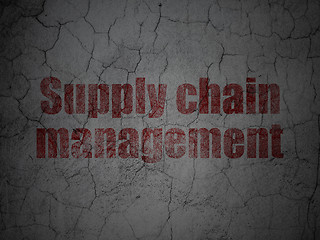 Image showing Marketing concept: Supply Chain Management on grunge wall