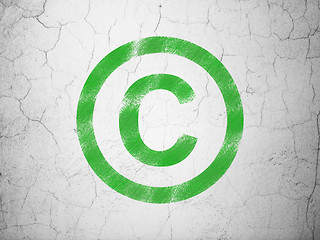 Image showing Law concept: Copyright on wall background