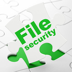 Image showing File Security on puzzle background