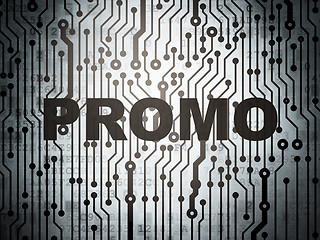 Image showing Marketing concept: circuit board with Promo