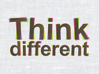 Image showing Education concept: Think Different on fabric texture background