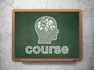 Image showing Education concept: Head With Finance Symbol and Course