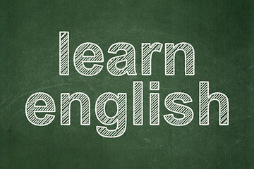 Image showing Education concept: Learn English on chalkboard background