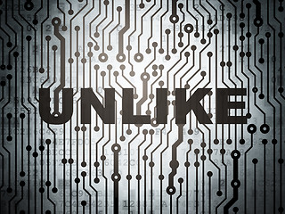 Image showing Social media concept: circuit board with Unlike