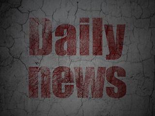 Image showing Daily News on grunge wall background