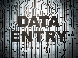 Image showing Data concept: circuit board with Data Entry