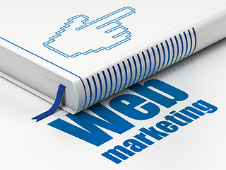 Image showing Web development concept: book Mouse Cursor, Web Marketing on white background