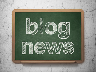 Image showing News concept: Blog News on chalkboard background