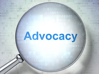 Image showing Law concept: Advocacy with optical glass