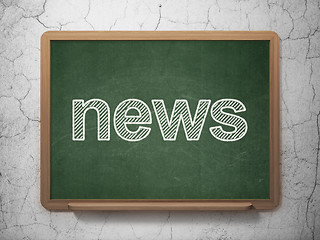 Image showing News concept: News on chalkboard background