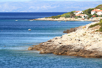 Image showing Turquoise sea in Croatia Vis Island