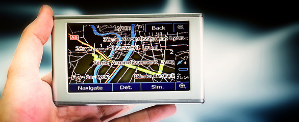 Image showing Gps in a man hand.