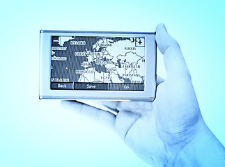 Image showing GPS in a man hand.