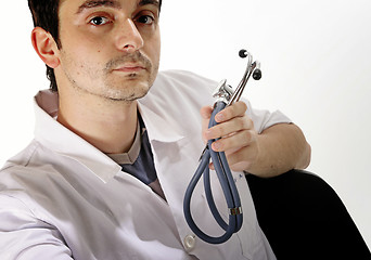 Image showing Doctor with stethoscope