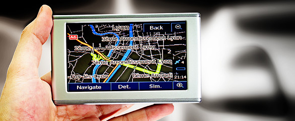 Image showing Gps in a man hand.