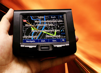 Image showing gps in a man hand