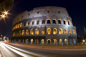 Image showing collosseum rome italy night