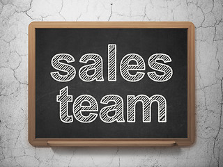 Image showing Marketing concept: Sales Team on chalkboard background