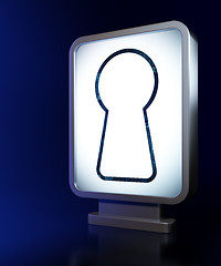 Image showing Information concept: Keyhole on billboard background