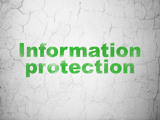 Image showing Safety concept: Information Protection on wall background