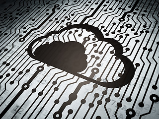 Image showing Cloud technology concept: circuit board with Cloud