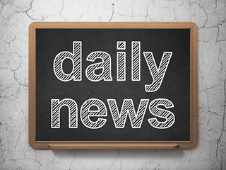 Image showing News concept: Daily News on chalkboard background