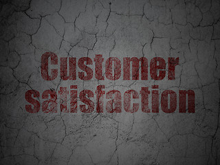 Image showing Marketing concept: Customer Satisfaction on grunge wall