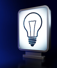 Image showing Business concept: Light Bulb on billboard background