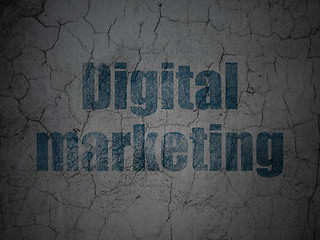 Image showing Advertising concept: Digital Marketing on grunge wall background