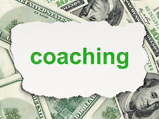 Image showing Education concept: Coaching on Money background