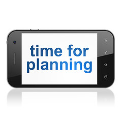 Image showing Timeline concept: Time for Planning on smartphone