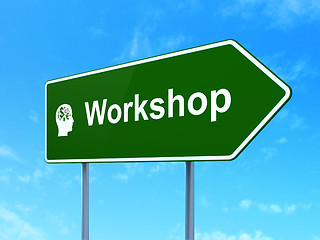 Image showing Education concept: Workshop and Head With Finance Symbol