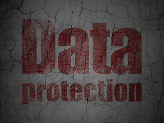 Image showing Security concept: Data Protection on grunge wall background